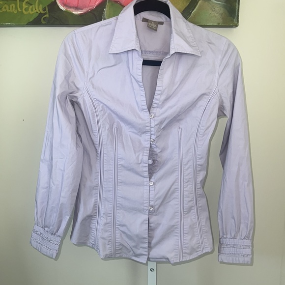 Kenar Lilac Purple Womens Button Down Shirt Blouse Size Medium - Picture 7 of 12